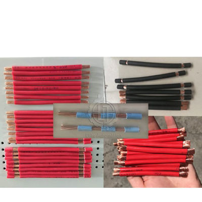 Empat roda Drive Cable Cutting and Stripping untuk Mesin Pengolah Kawat dengan Layar LCD Berwarna