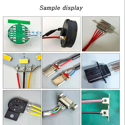 Semi Otomatis Solder Spot Welding Line Papan PCB LED Bulb Motor Switch DB9 Airline Plug