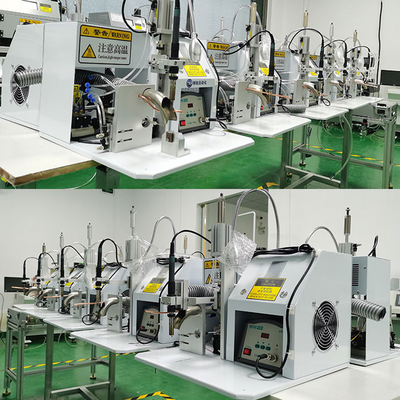 Semi Otomatis Solder Spot Welding Line Papan PCB LED Bulb Motor Switch DB9 Airline Plug